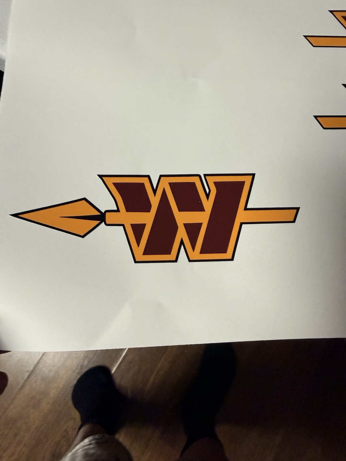 Washington Commanders Alternate Logo Regular Vinyl Decal Left No Outline
