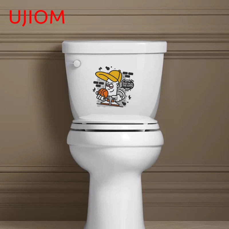 UJIOM Basketball Themed Street Art Graffiti Personalise Toilet Sticker Home