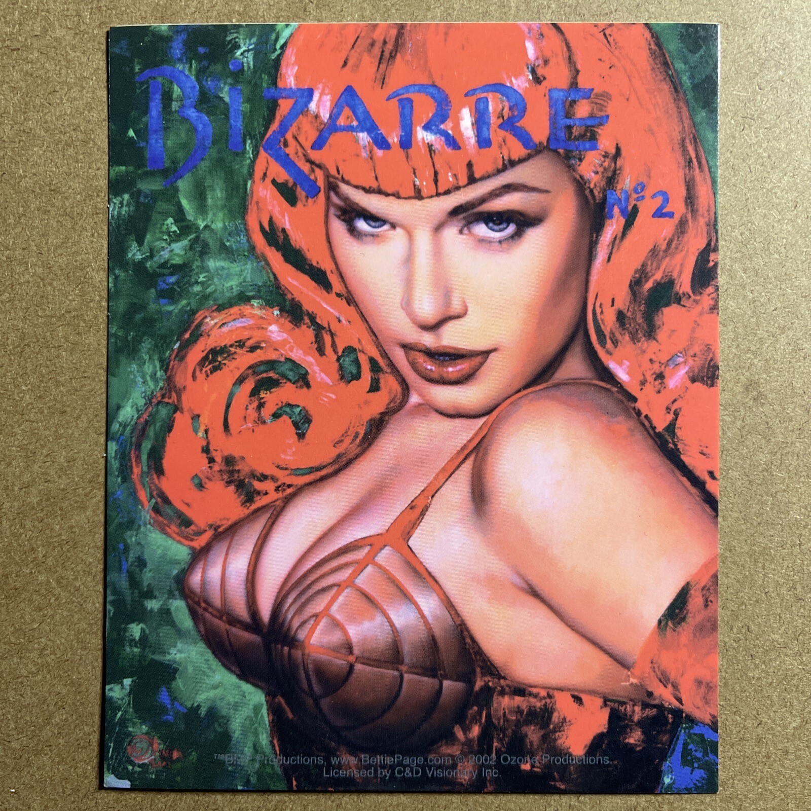 Bettie Page Olivia Art Vinyl Sticker: Licensed, Vintage 2002, Great Condition