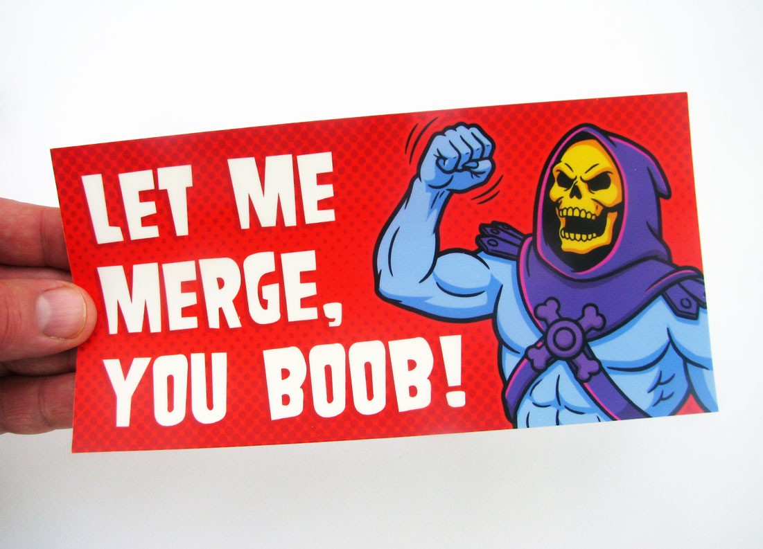 Skeletor «Let Me Merge, You Boob!» Masters of the Universe Car Bumper Sticker