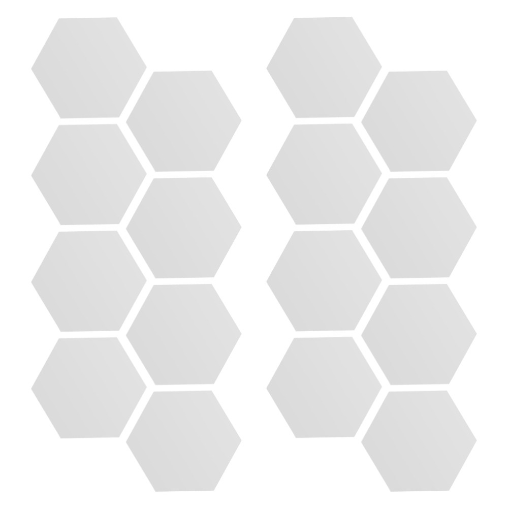 48 Pcs Wall Sticker Decoration Hexagonal Mirror Modern Geometric