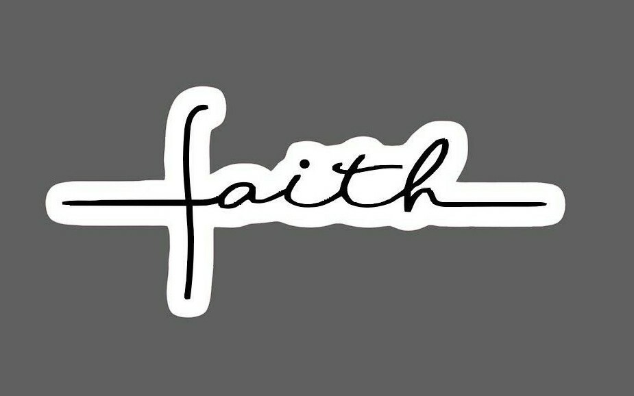 Faith Sticker Cross Cursive Waterproof – Buy Any 4 For $1.75 Each Storewide!