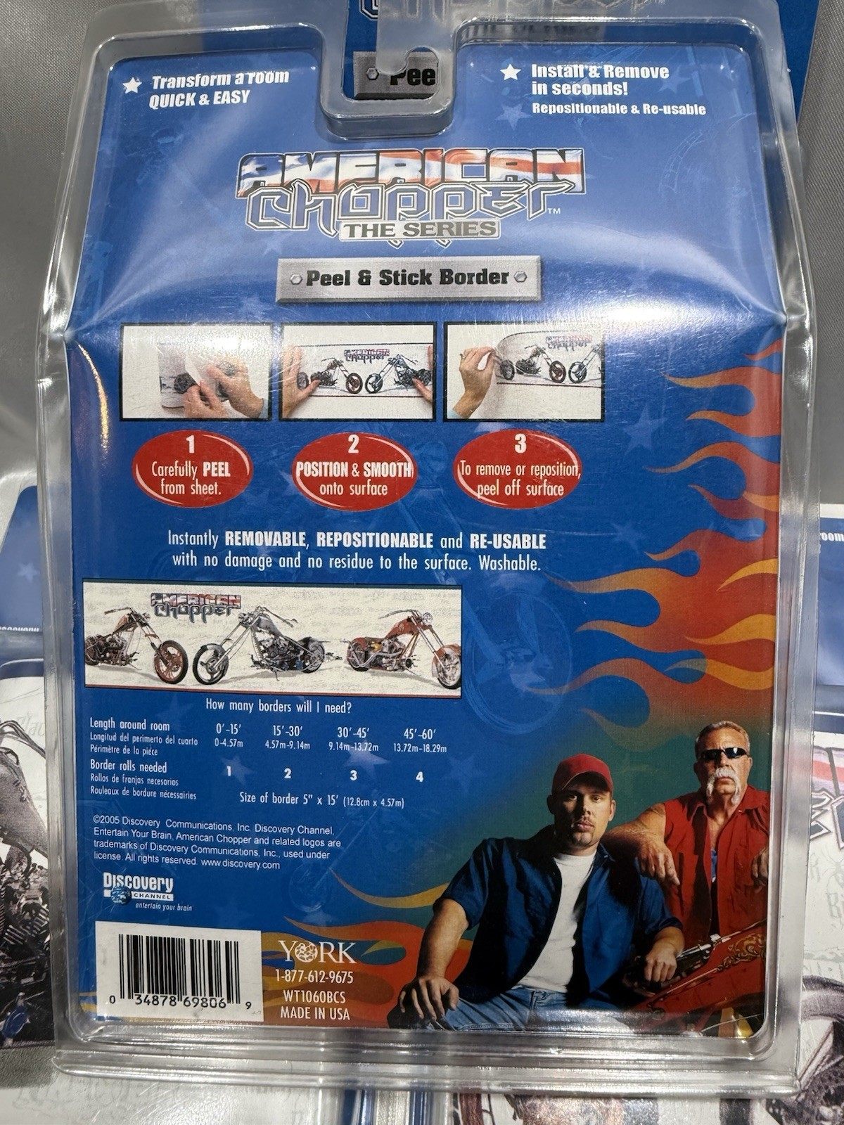 (6 PACK) American Chopper 2-Peel & Stick Wall Decor Accents AND 4-Borders