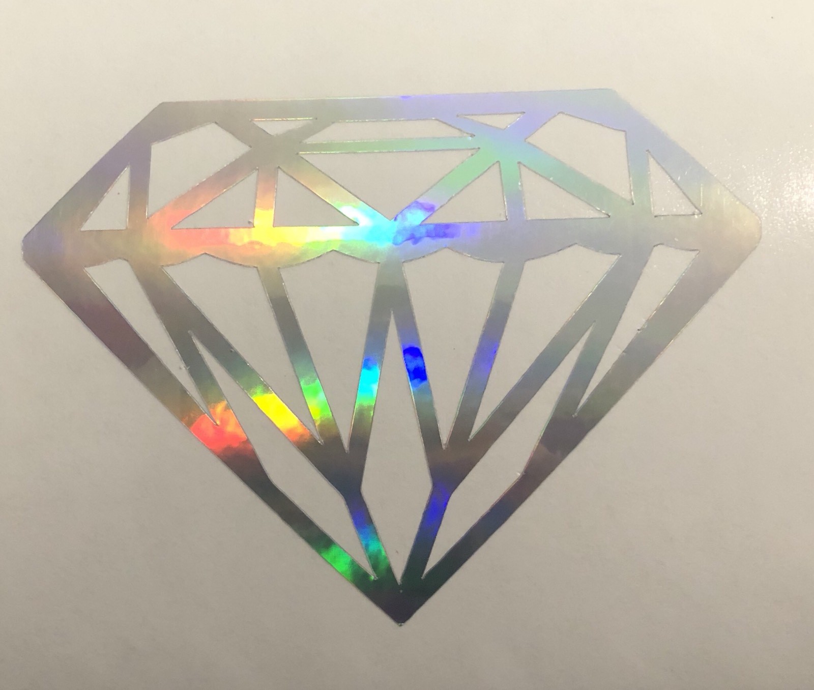 Diamond Decal Car Window Vinyl Jewel Love Laptop Sticker NEO CHROME OIL SLICK