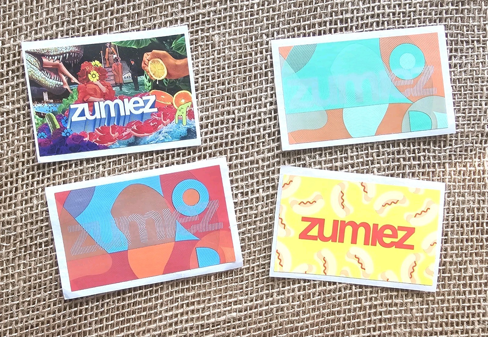 Lot Of 4 Zumiez Logo Vinyl Stickers 3.5″x2″