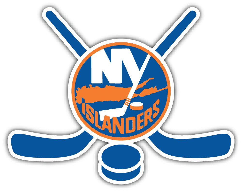 New York Islanders Sticks NHL Sport Car Bumper Sticker Decal «SIZES»