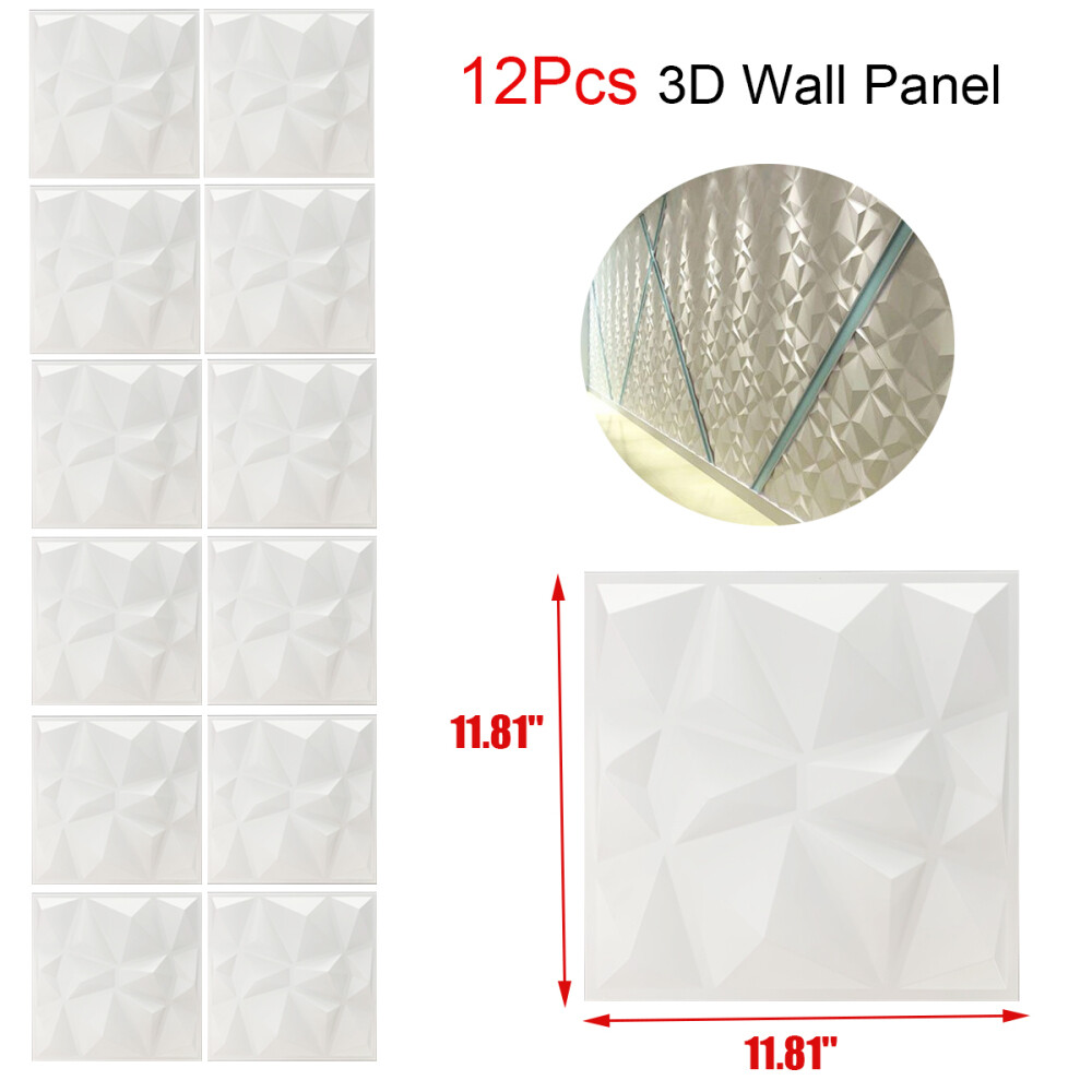 12pcs 30cmx30cm 3D Wall Panels PVC 3D Wallpaper Decorative 3D Wall Panel Tiles