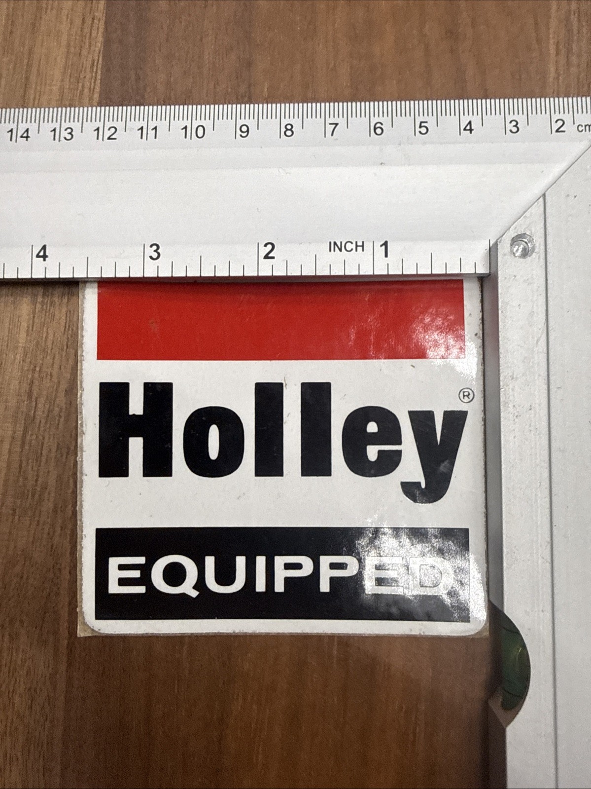 Vintage Holley Equipped Decal -3 1/4″ x 3 1/2″ «- Circa early 1980’s