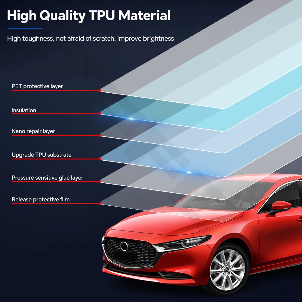 For Mazda 3 2019-2025 Paint Protection Film PreCut PPF Clear Bra Kit