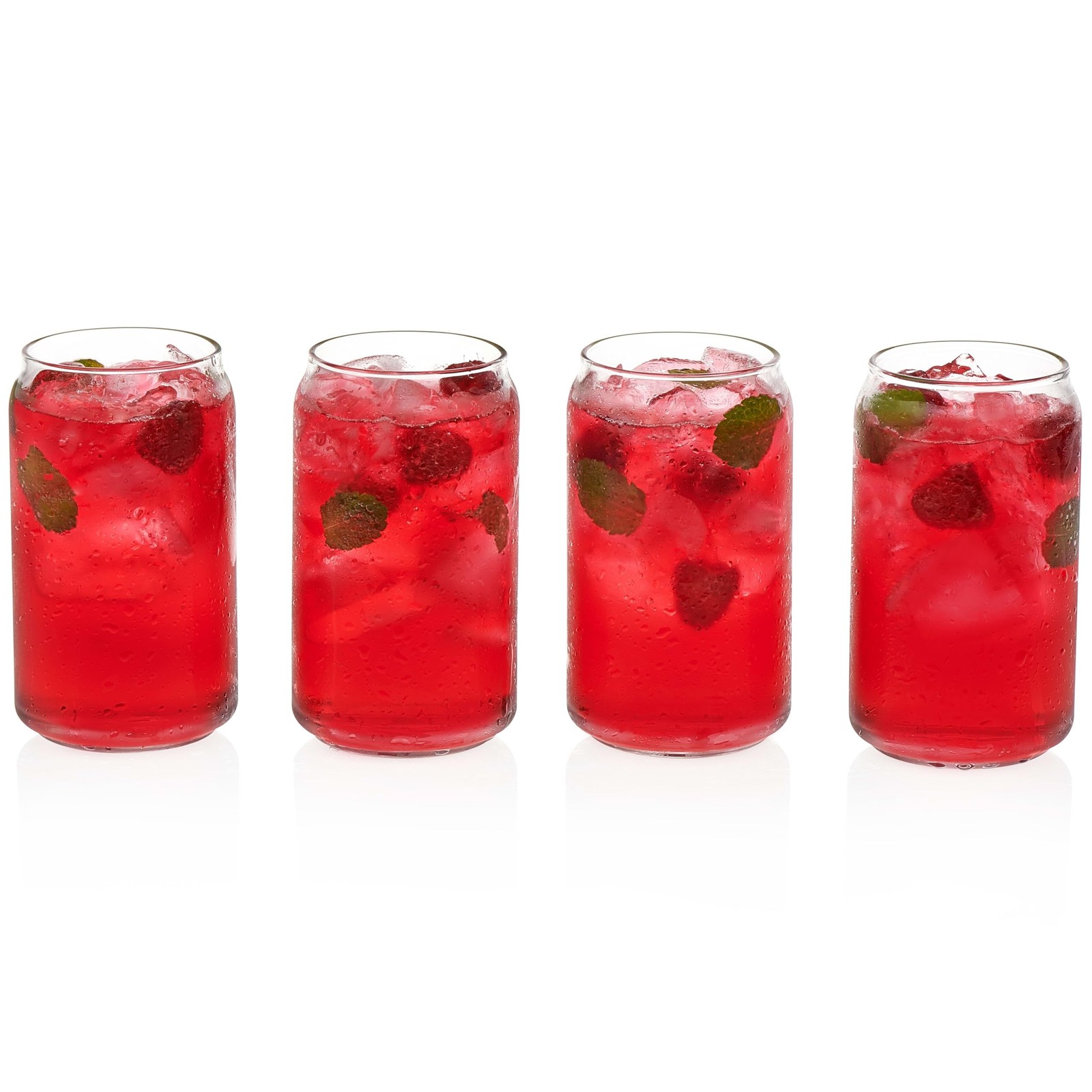 Libbey Can Shaped Beer Glass – 16 oz – 4 PACK w/ Pourer