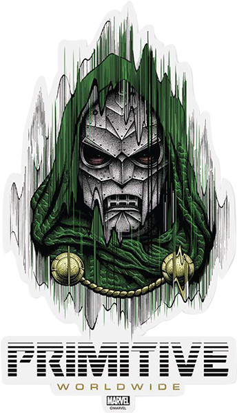 PRIMITIVE DOCTOR DOOM DIE-CUT STICKER (2 pack)