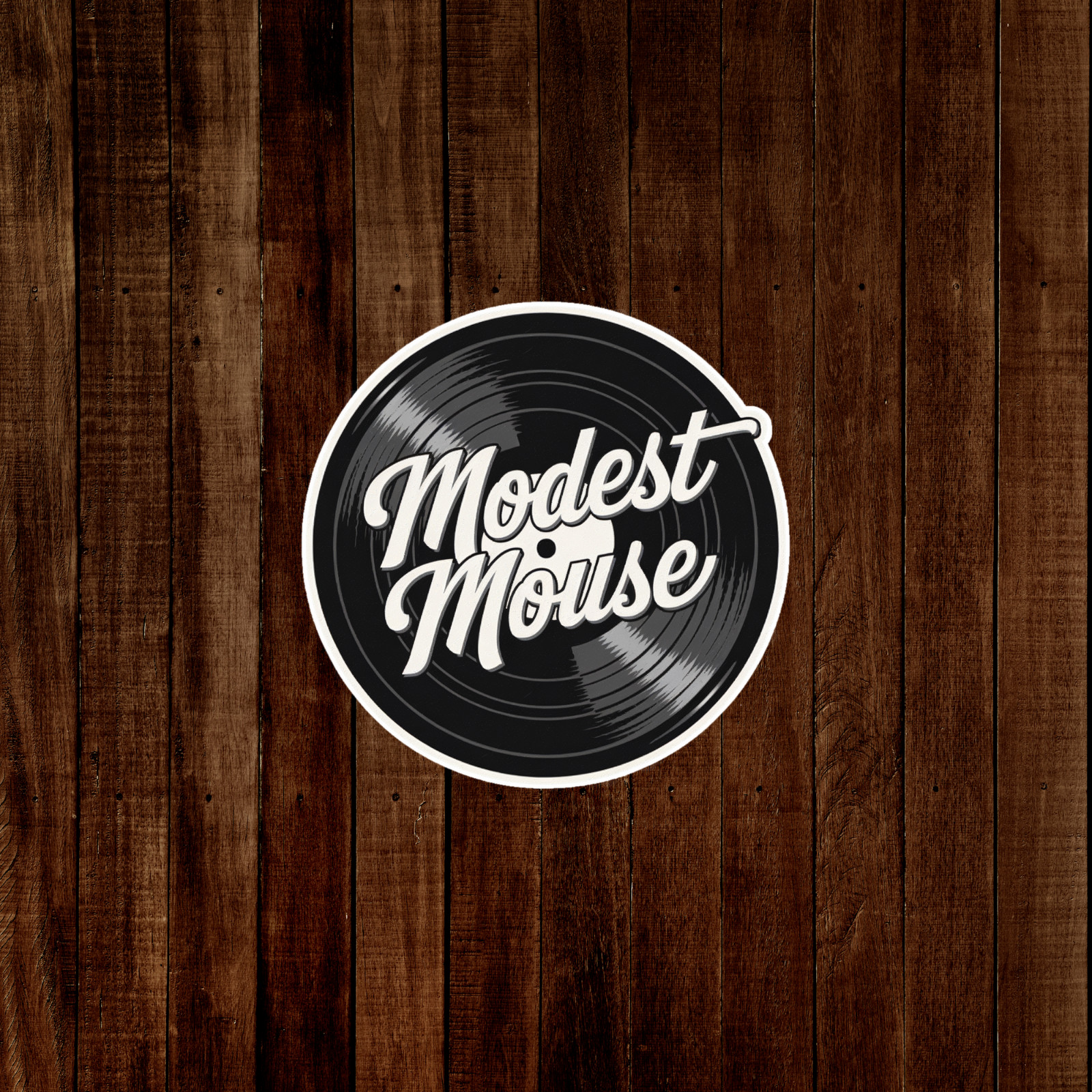 Modest Mouse Vinyl Record Inspired Sticker – Indie Rock Band Logo Decal #2805