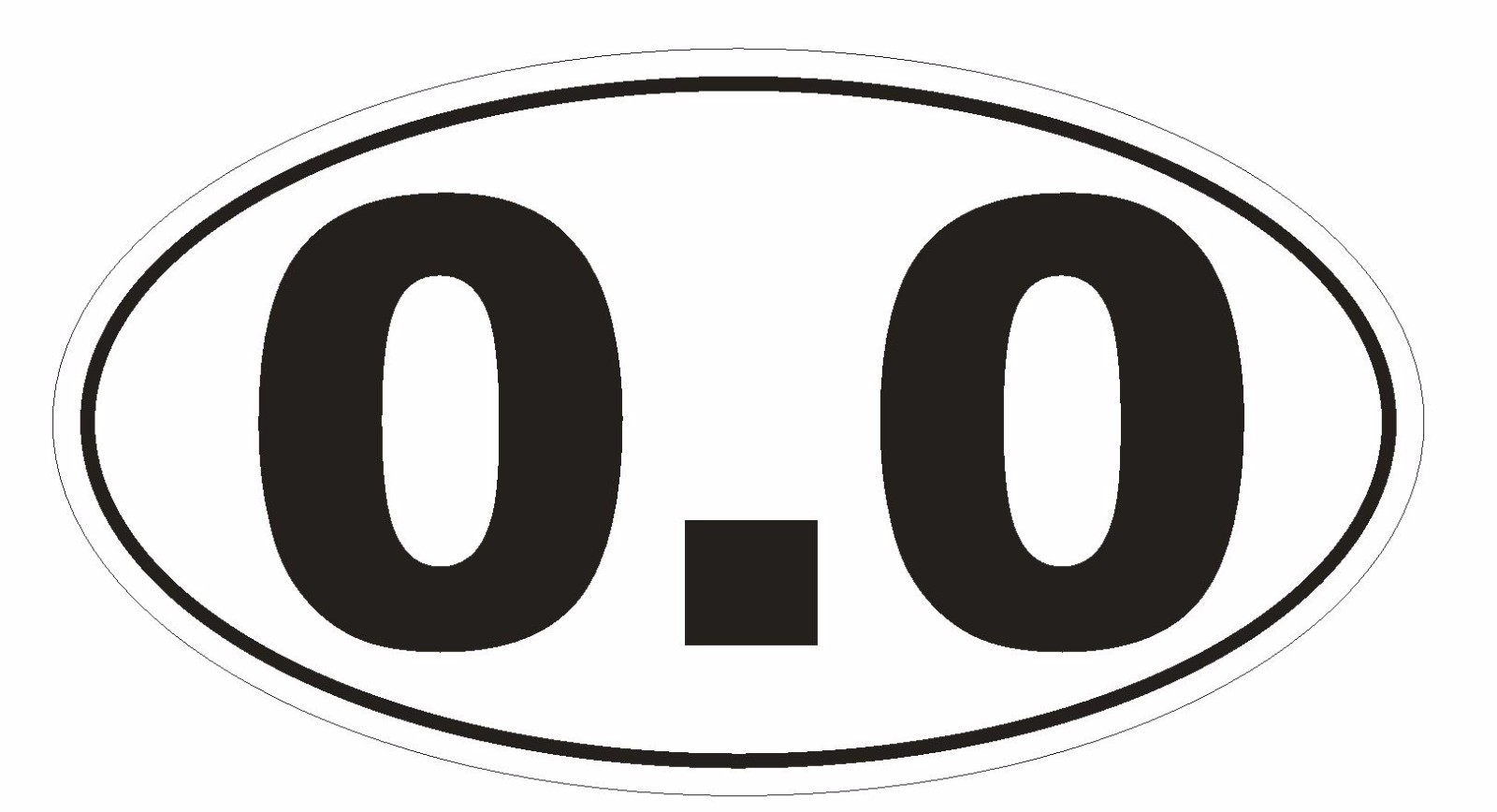 0.0 Marathon Oval Bumper Sticker or Helmet Sticker D154 Laptop Cell Euro Oval