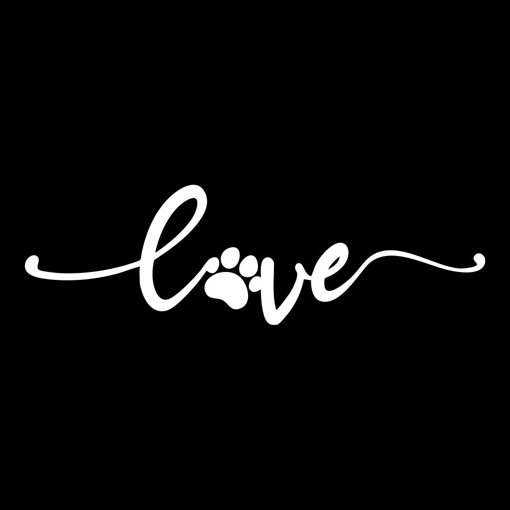 Love Paw Vinyl Decal – Cute Pet Lover Sticker for Laptop, Car, Water Bottle