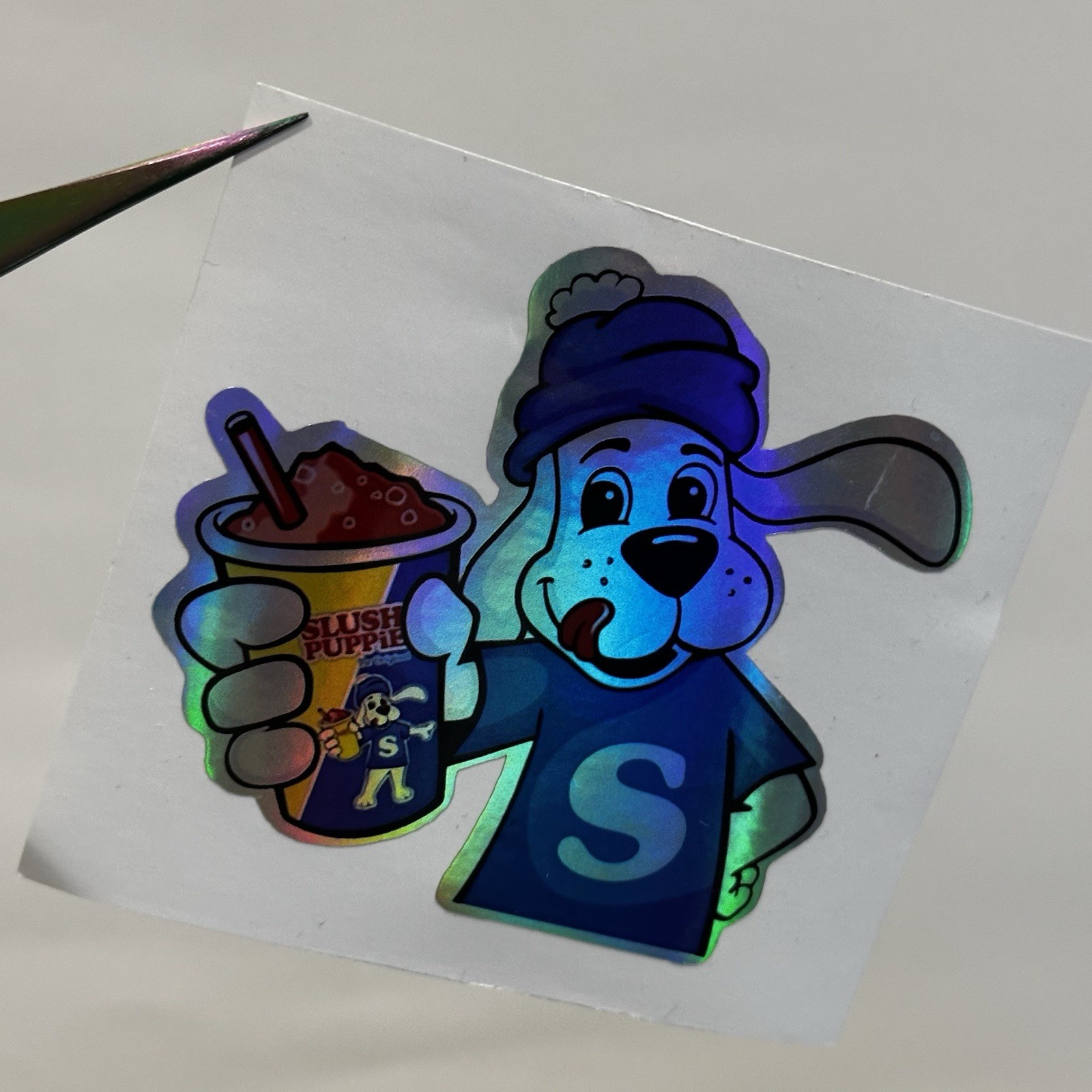2 PACK SLUSH PUPPIE 3” INCH Vinyl Sticker & Holographic Decal Retro VTG Set Lot