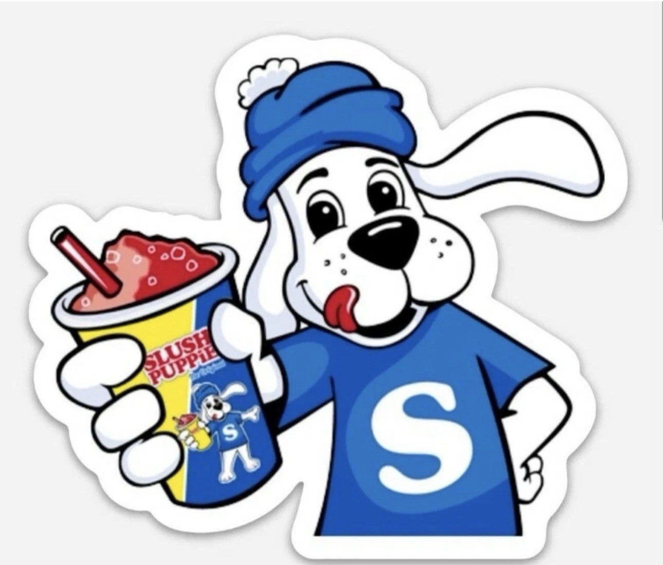 2 PACK SLUSH PUPPIE 3” INCH Vinyl Sticker & Holographic Decal Retro VTG Set Lot