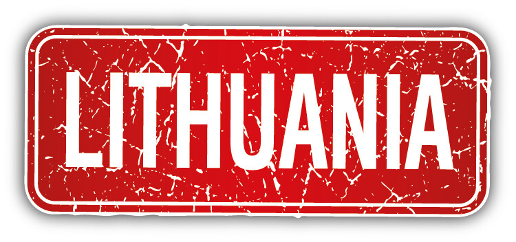 Lithuania Grunge Stamp Car Bumper Sticker Decal