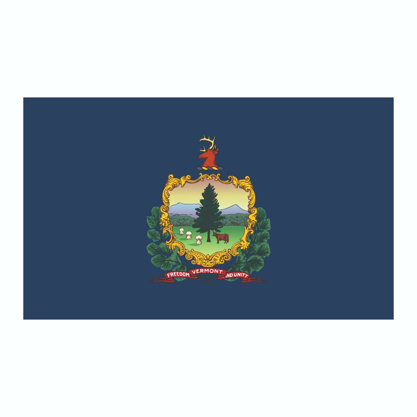 Vermont State Flag Sticker, Decal, Bumper Sticker Vacation Sticker 3″ x 5″