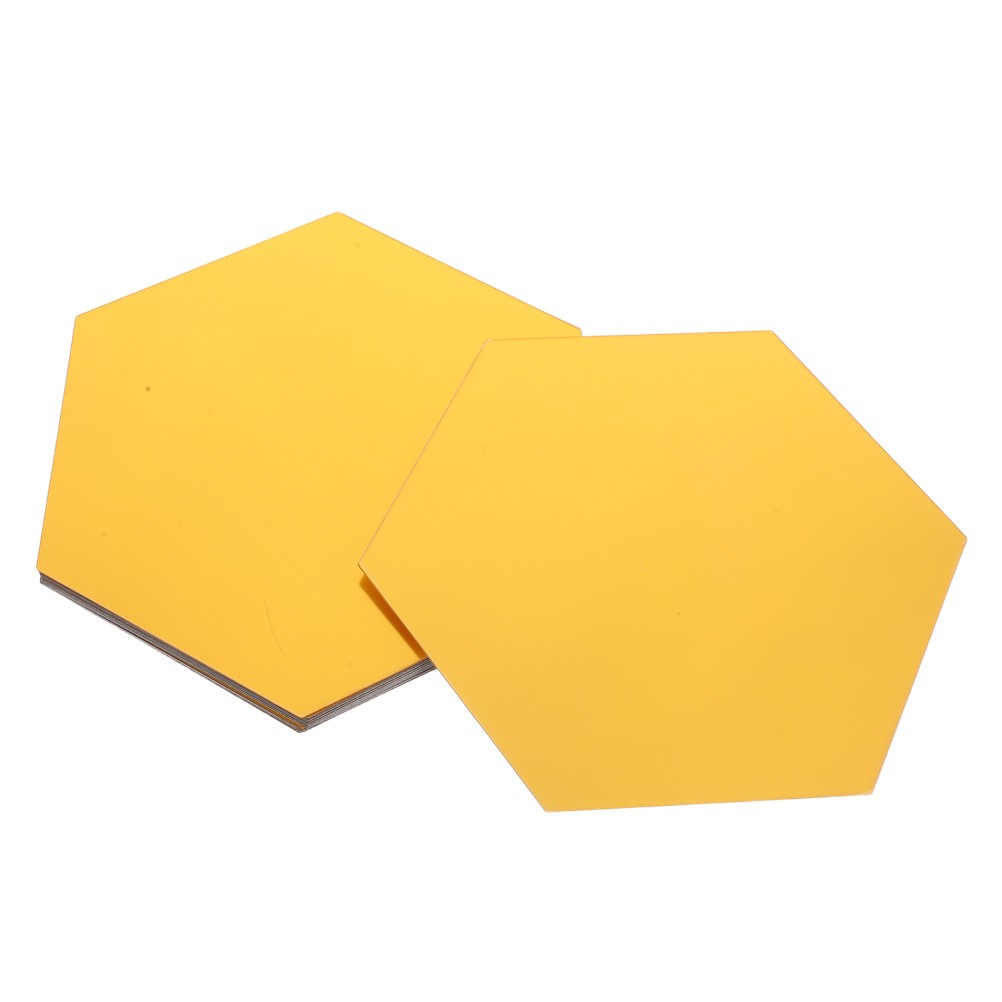 12 Pcs Acrylic Hexagonal Mirror Tiles Self Adhesive Wall Decals