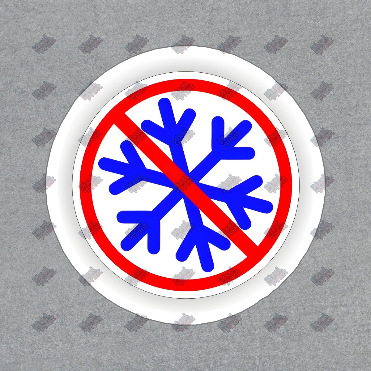 No Snowflake Vinyl Sticker Weatherproof Decal for Indoor & Outdoor Use #853777