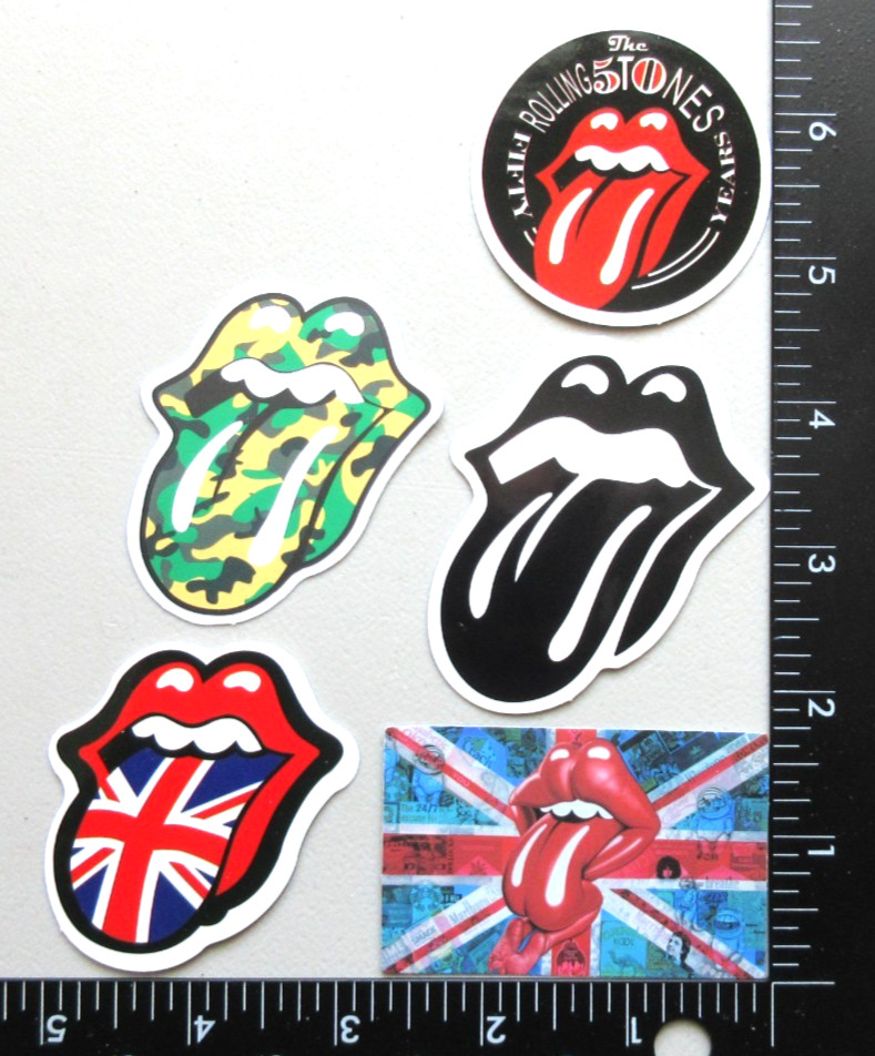 🔥THE ROLLING STONES ROCK BAND MUSIC TONGUE LOGO COLLECTIBLE STICKERS
