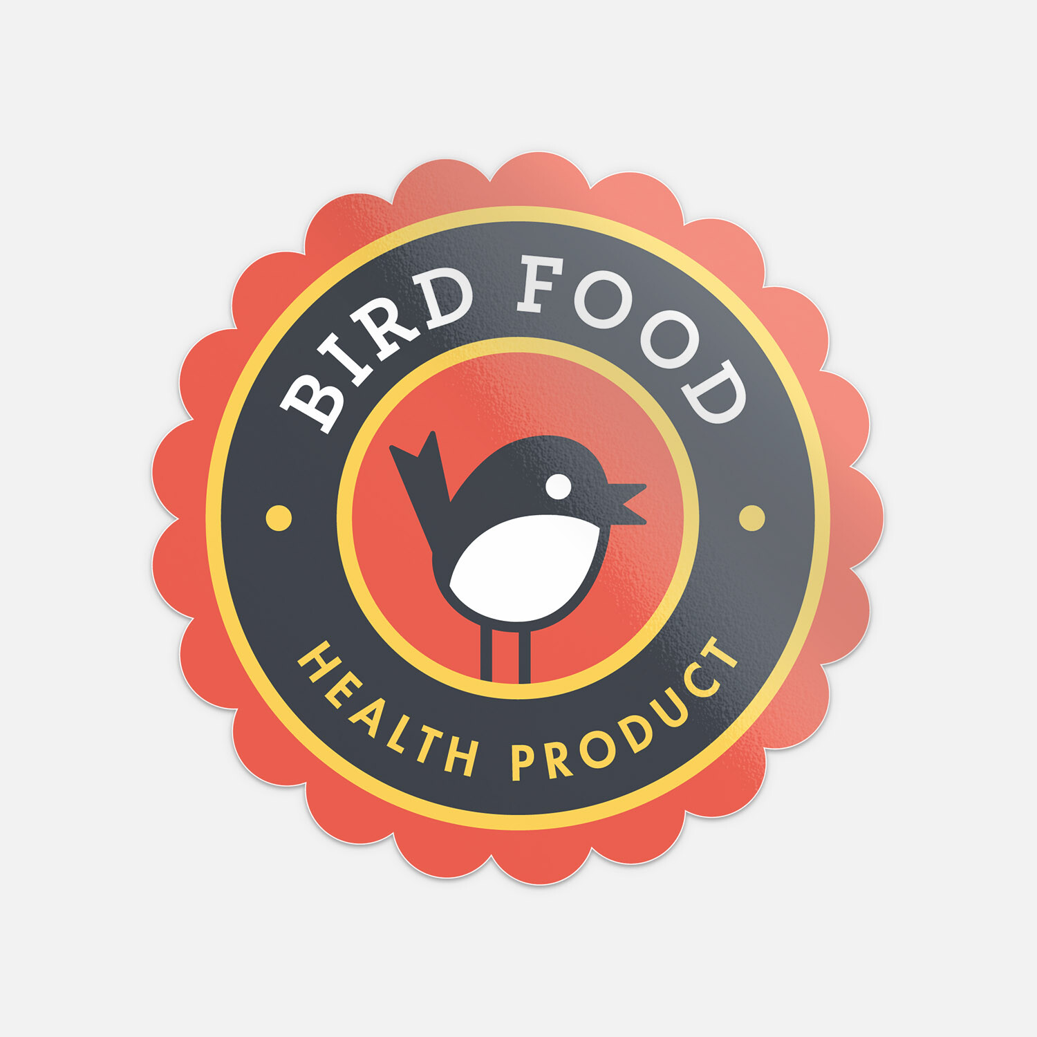 Bird Food Healthy Product Petshop Badge Vinyl Sticker Decal