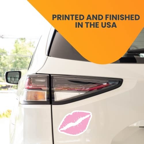 Pink Lips Car Magnet 6in Heavy Duty Cute Kiss Decal