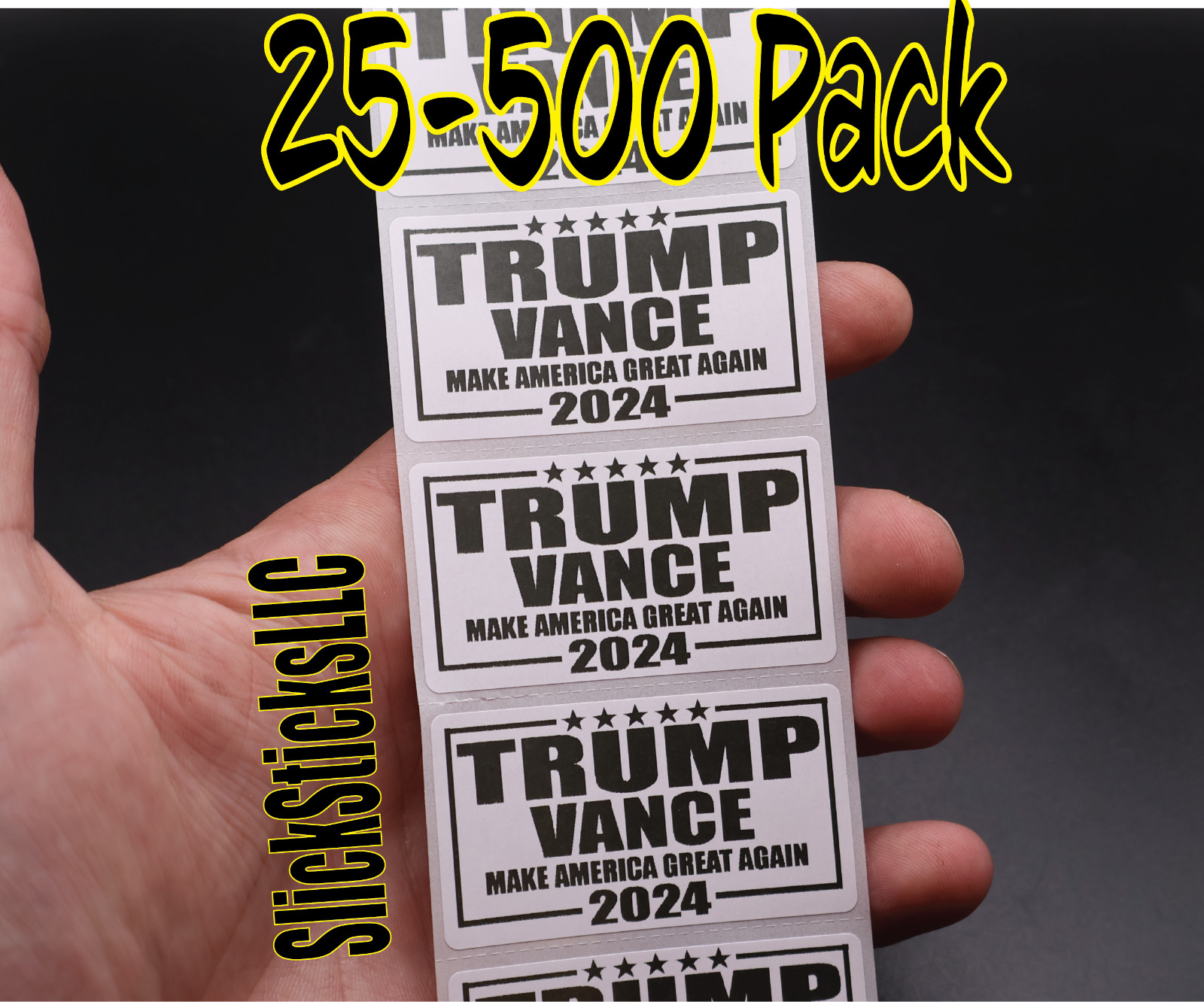 TRUMP VANCE 2024 MAKE AMERICA GREAT AGAIN 25-500Pack stickers election re elect