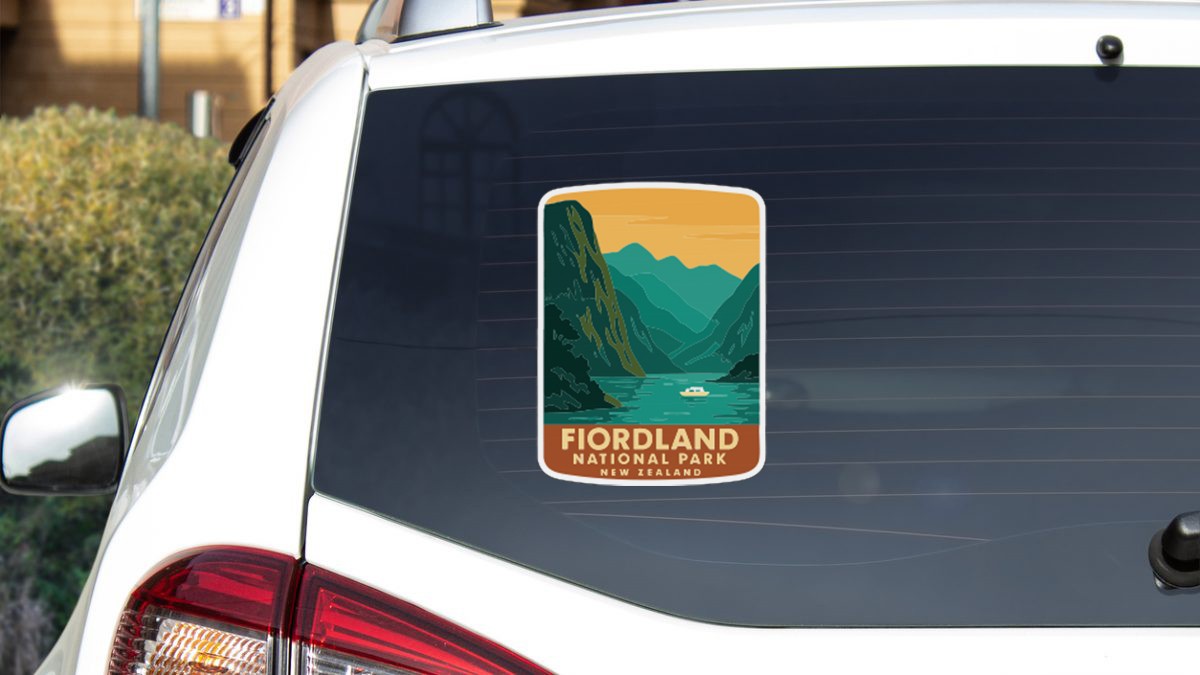 Fiordland National Park New Zealand Sticker Decal Vinyl Symbolic Landmark