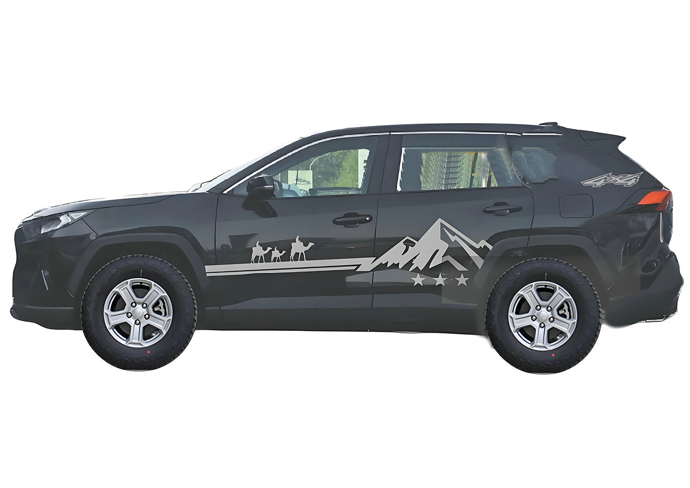 Mountain Stripe Graphics Camel Decal For Toyota Rav4 Car Side Door Sticker Vinyl