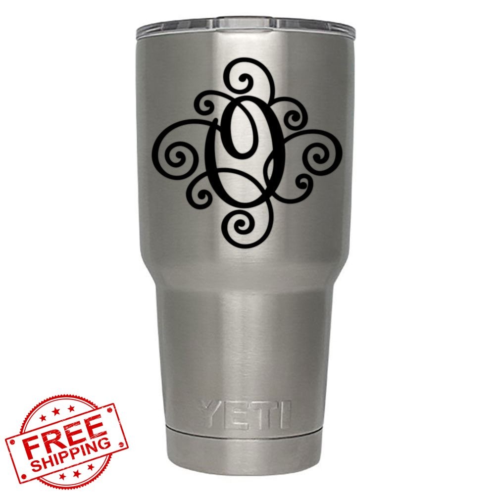 ViaVinyl Letter O Monogram Decal Black