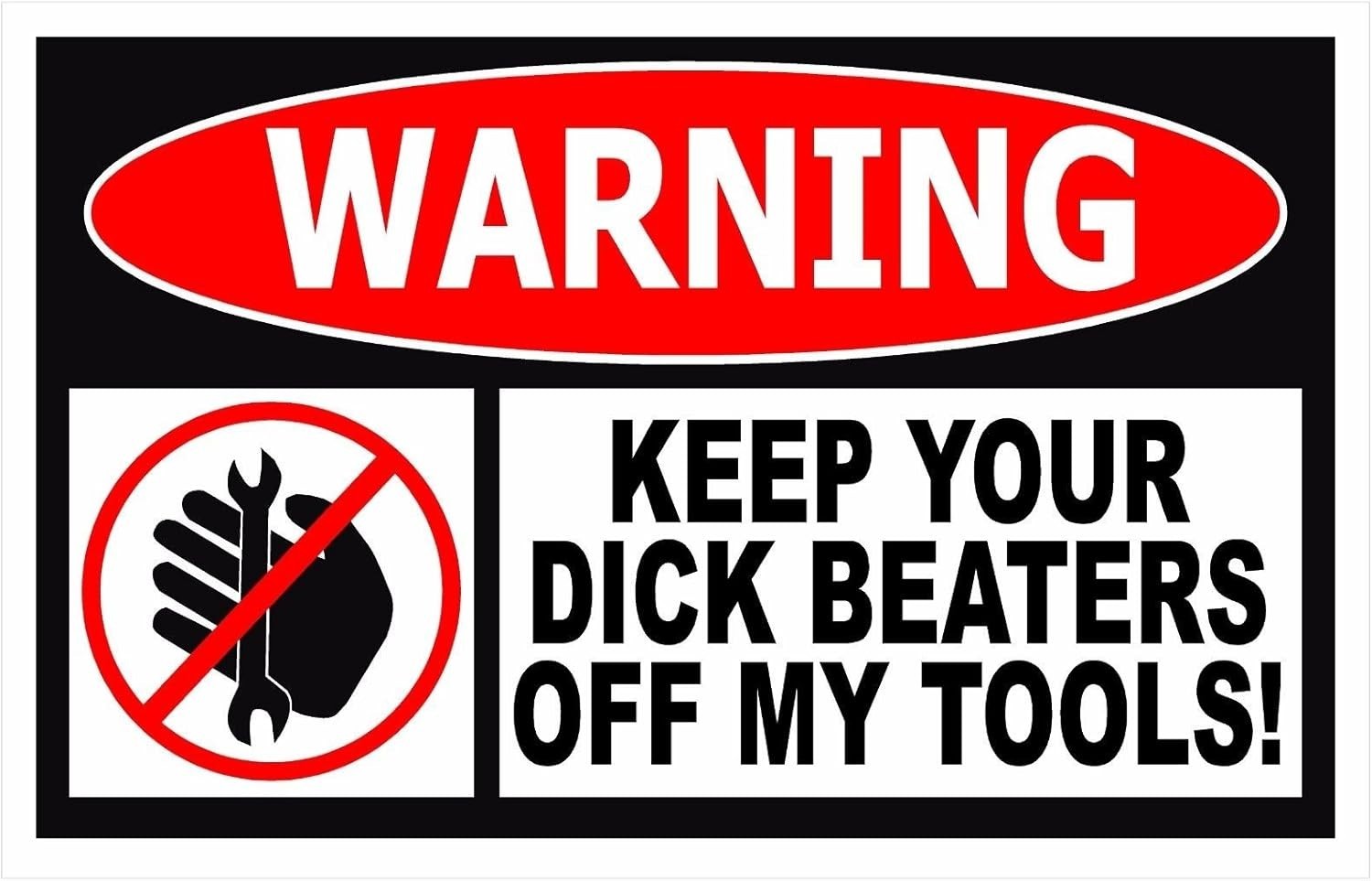 Funny Warning sticker weatherproof bumper vinyl decal