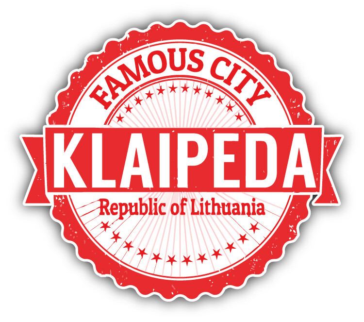Klaipeda City Lithuania Grunge Travel Stamp Car Bumper Sticker Decal