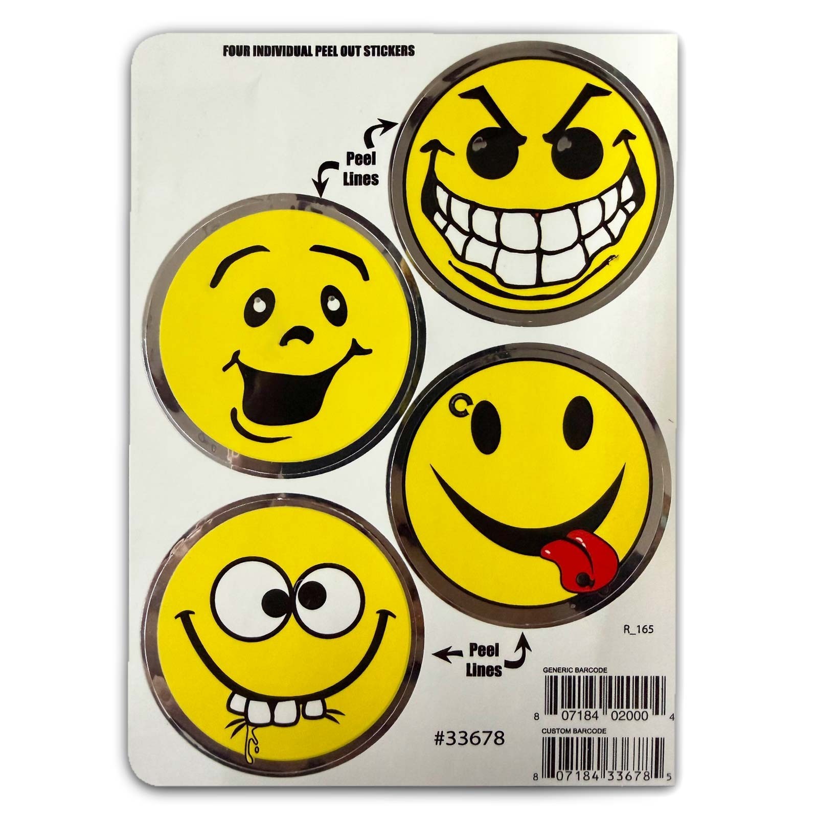Smiley Face Variety – 3″ X 5″ – Sticker