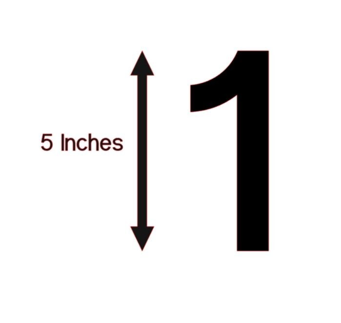 Large Number Stickers Mailbox Address 5″ Vinyl Decal Building House Business Car