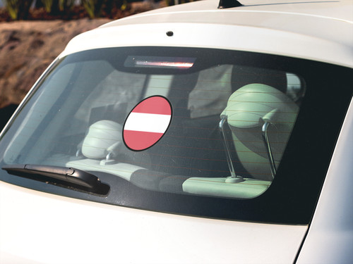 Austria Flag Circle Sticker Decal