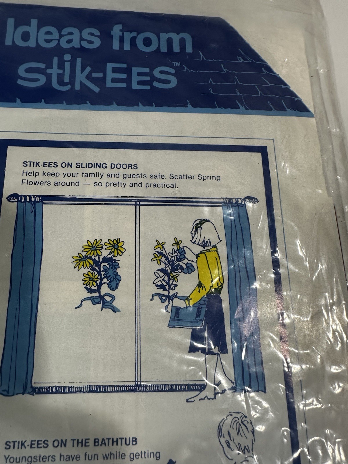 Vintage Stik-ees Creative Fun Magic Plastic Decals Code S Butterflies