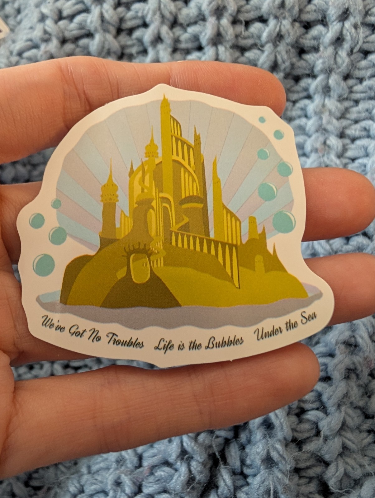 Disney parks, Disneyland, Disneyworld, Castle, Little Mermaid, Vinyl Sticker