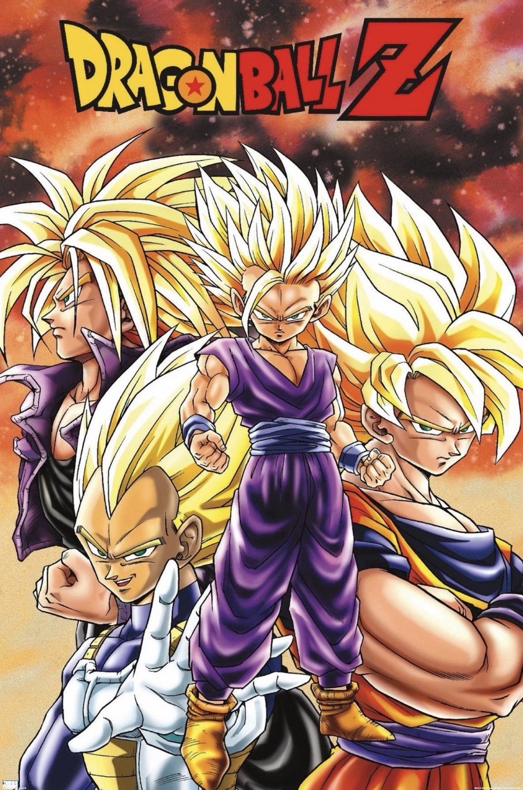 Dragon Ball Z – Saiyans Wall Poster, 34L» x 22.4W», Unframed Version