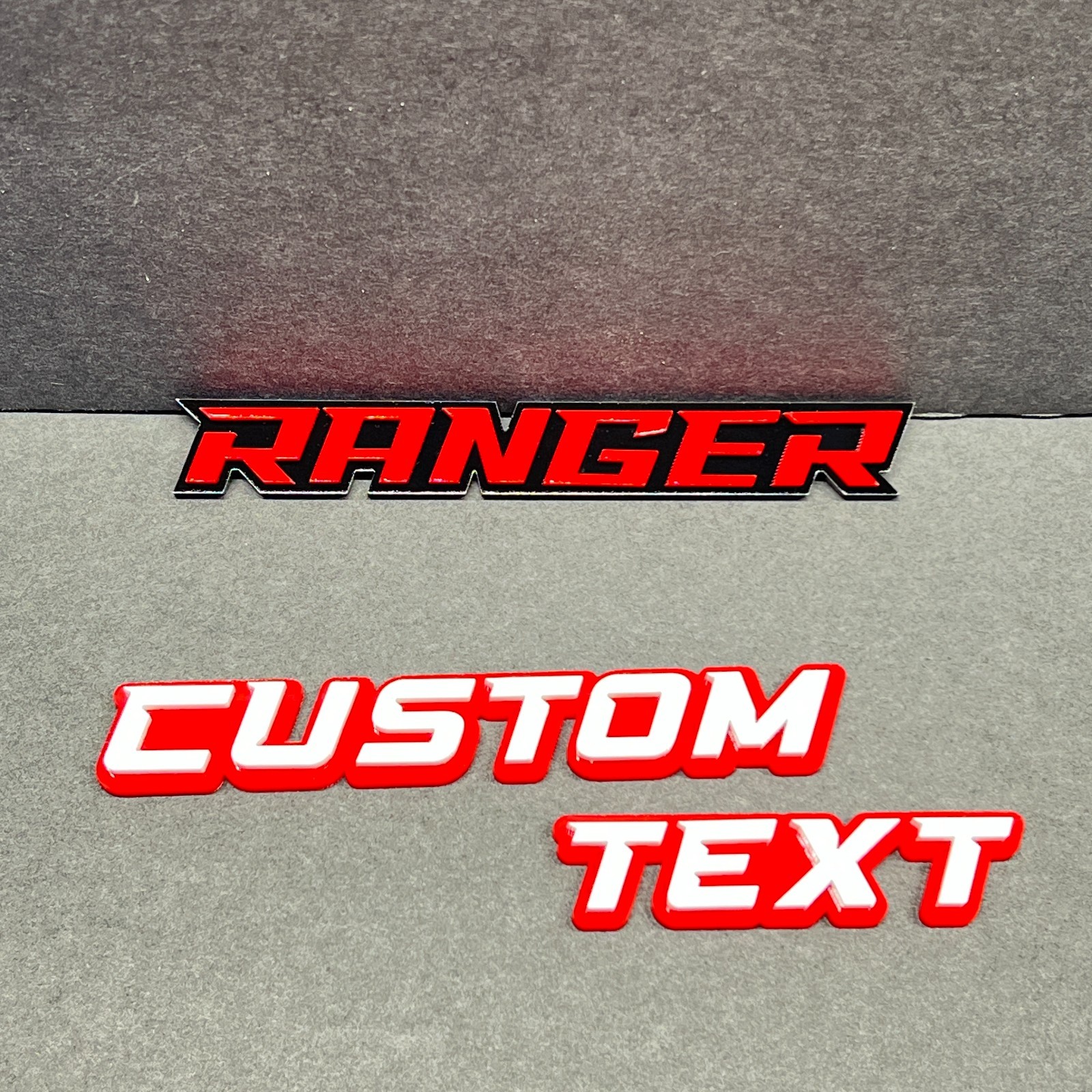 Custom Laser Cut Acrylic Emblem Badge for Car Multi Color Personalized-Name