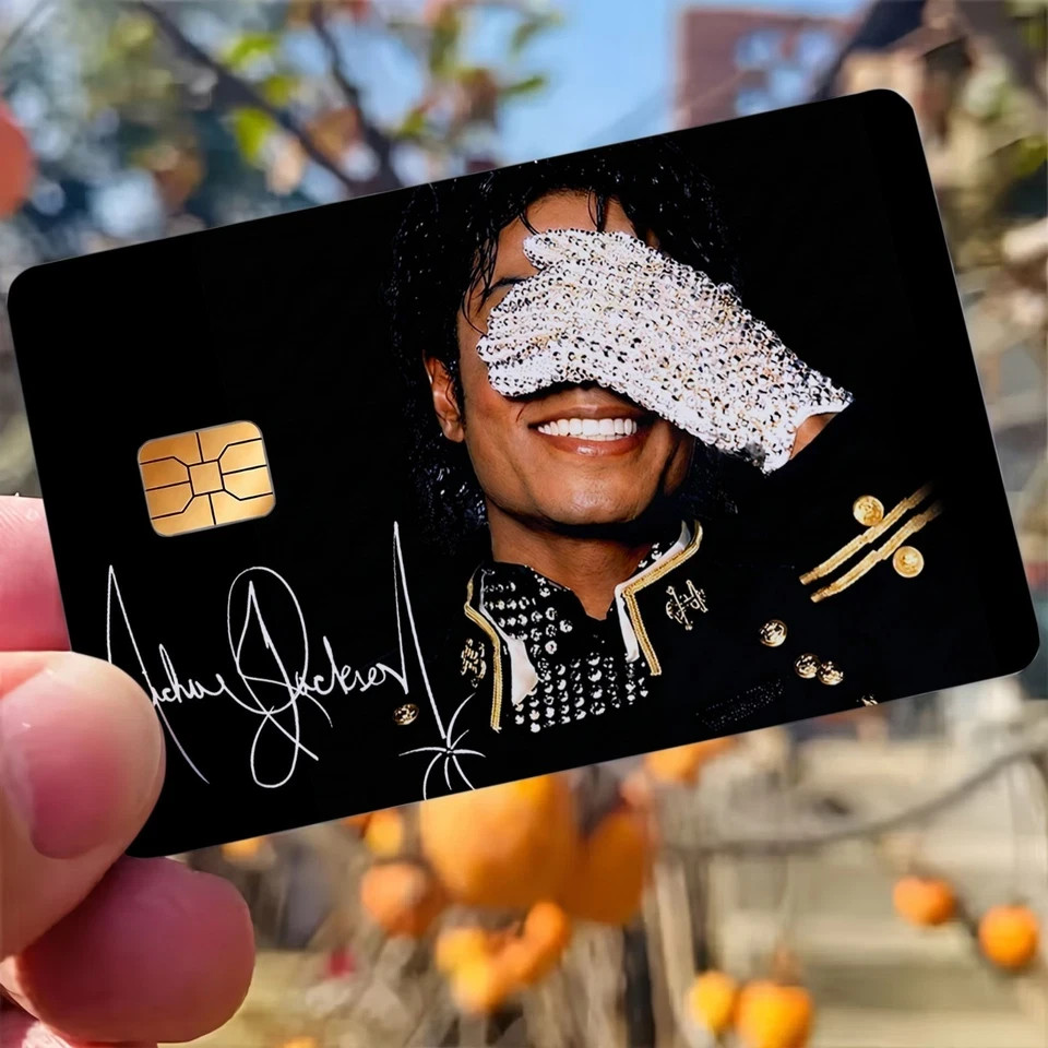 «King of Pop MJ Legend Credit Card Skin Anime Debit Card Vinyl Sticker