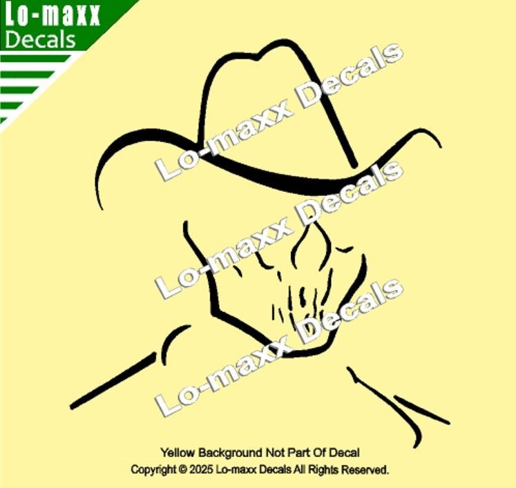 Cowboy Skull Biker Gothic Vinyl Decal Western Sticker for Truck Car Laptop