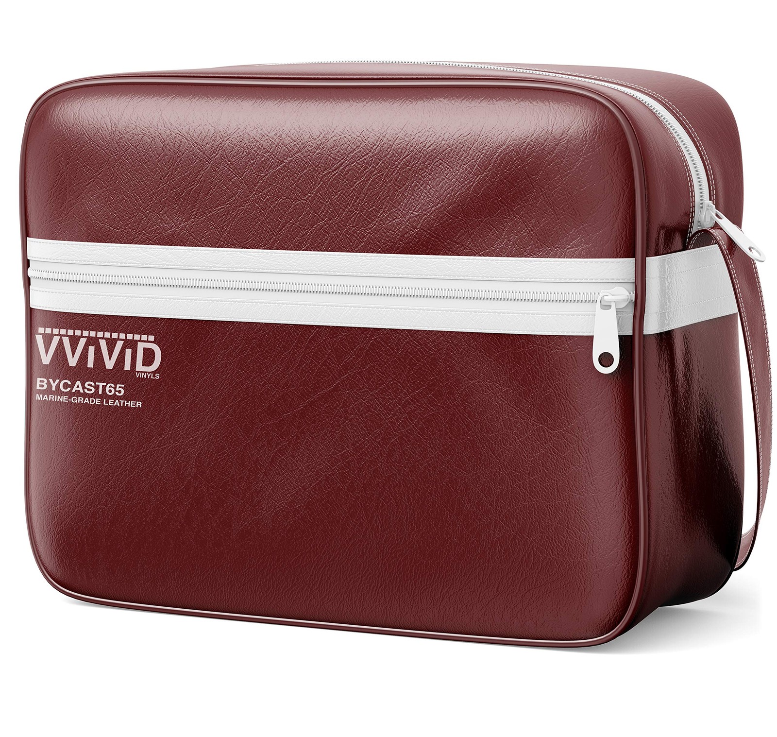 VViViD Burgundy Weatherproof Faux Leather Finish Marine Vinyl Fabric (10ft x