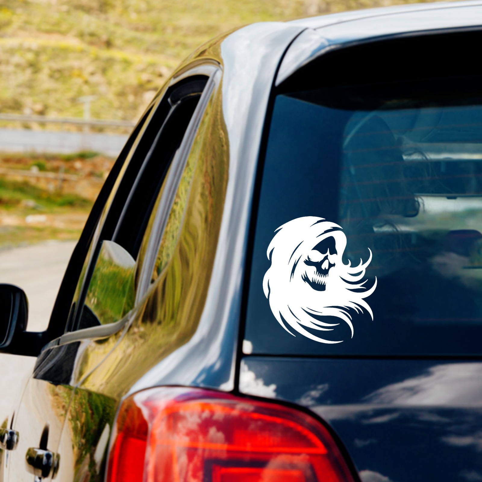 Rockstar Grim Reaper Vinyl Decal Sticker Car Truck Window Spooky Halloween