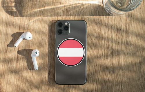 Austria Flag Circle Sticker Decal