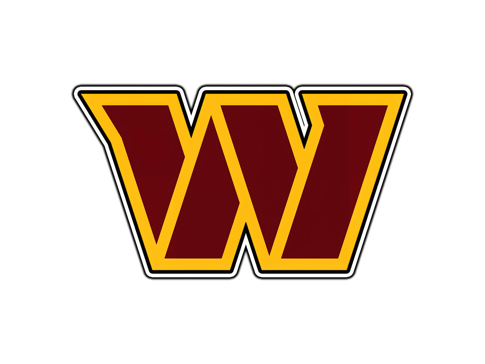 #058 Washington Commanders W Logo NFL Waterproof Vinyl Sticker Decal Die-Cut