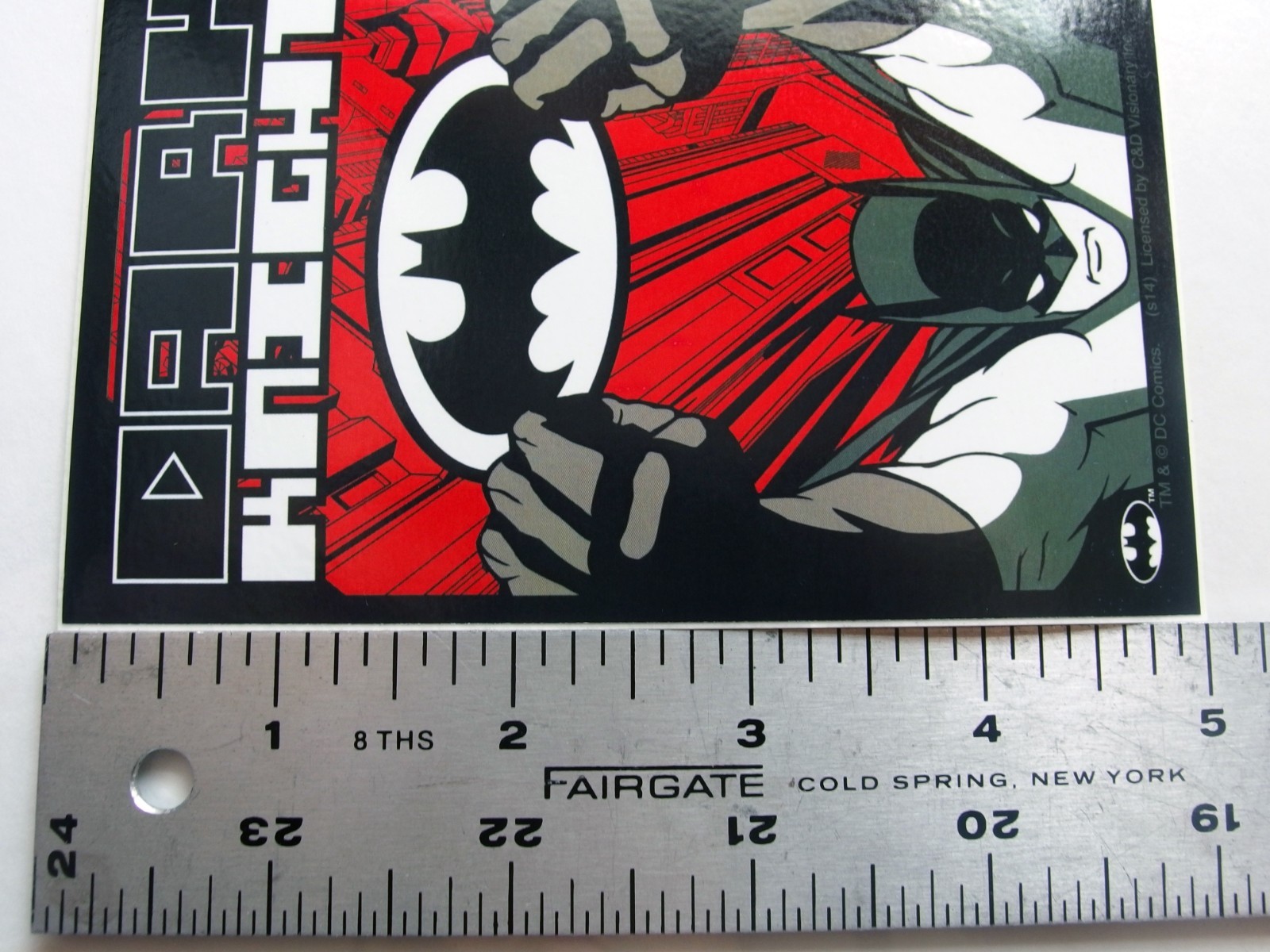 Batman Dark Knight Fist Raised Sticker, DC Comics C&D Licensed, 3.25″x5″