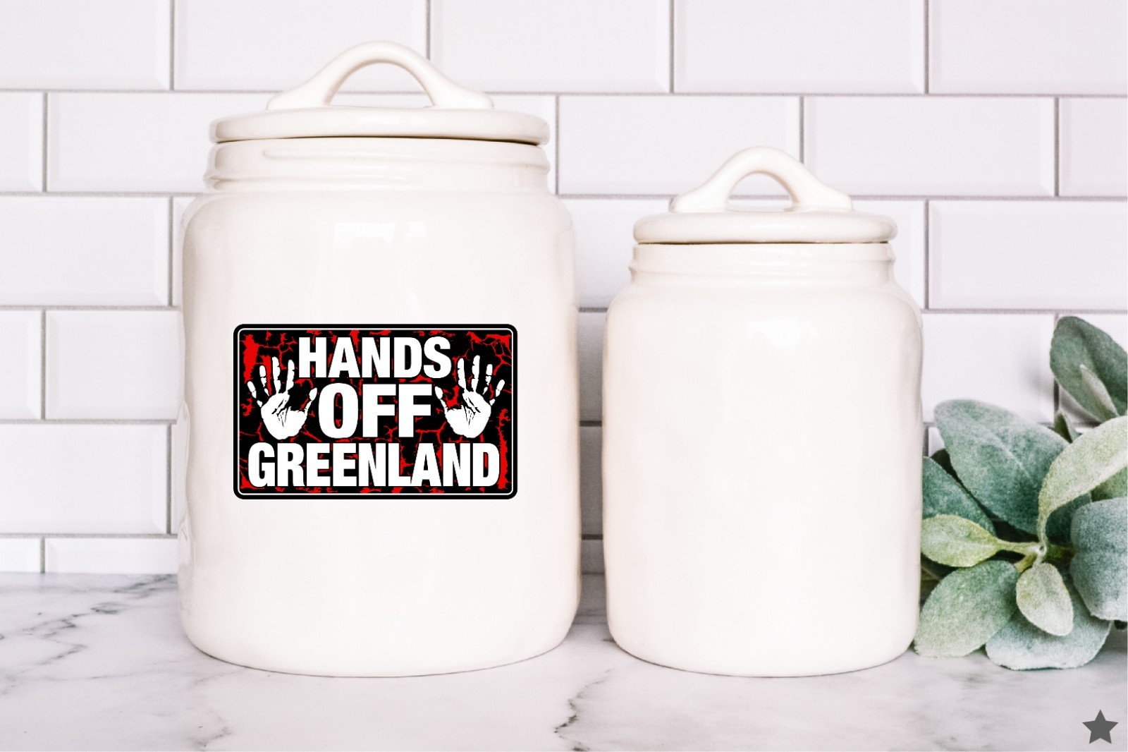 Hands Off Greenland Decal Sticker Anti USA Trump MAGA No War Protest Protect