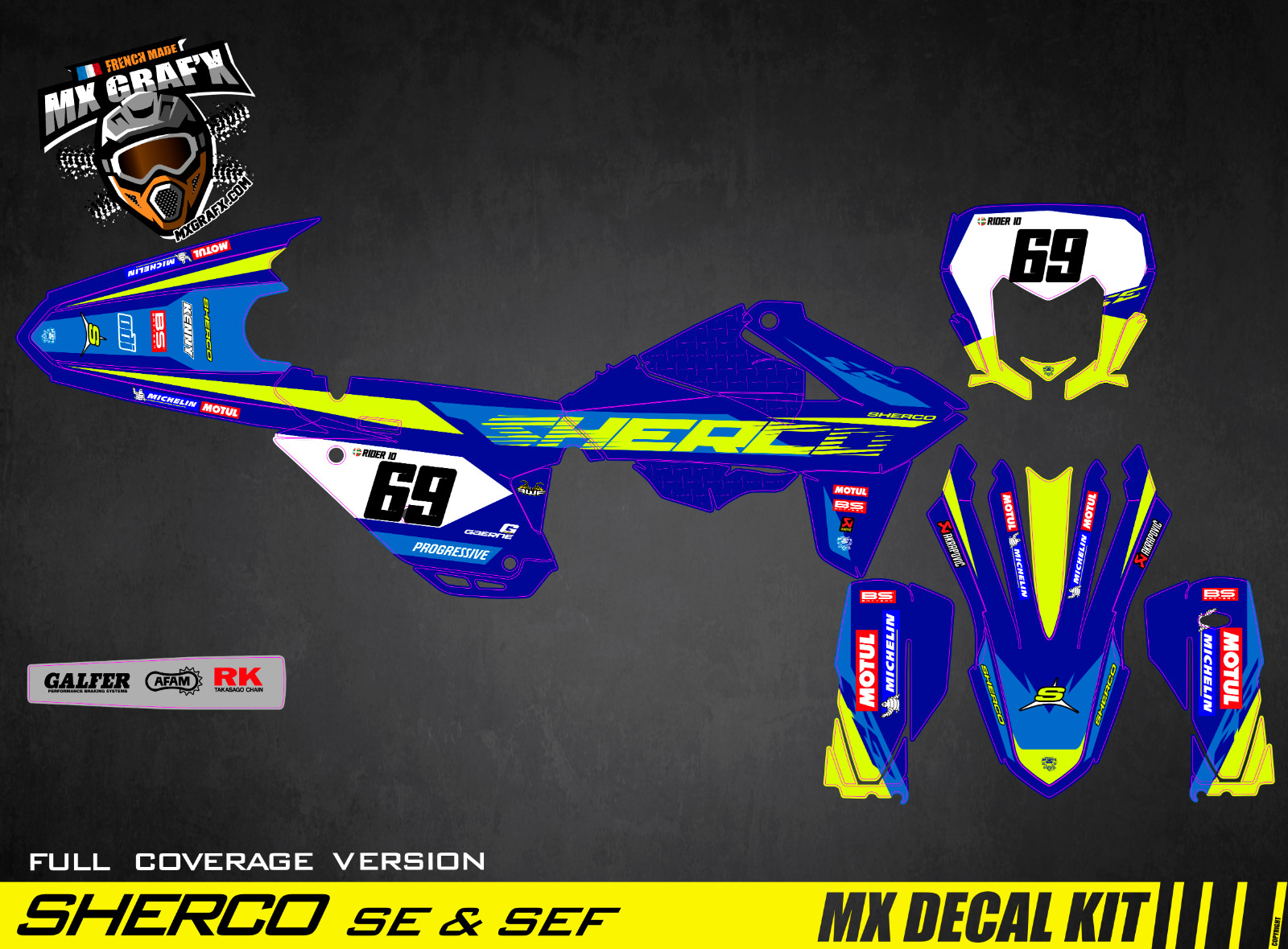 Mx Grafx Moto Decal Kit for Sherco Factory Enduro 2026 Replica