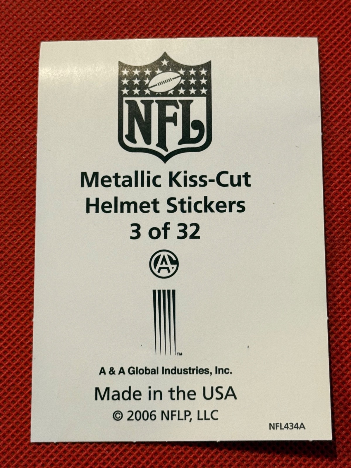 2006 Baltimore Ravens Metallic Kiss-Cut Helmet Sticker 3/32 NFL Licensed